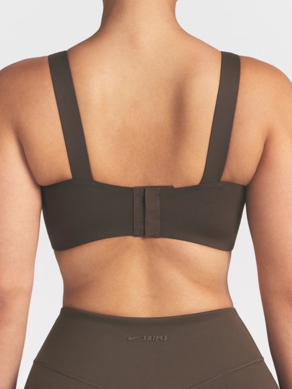 Nike Skims Matte Wide Strap Sports Bra Dark Sepia - Picture 7 of 9